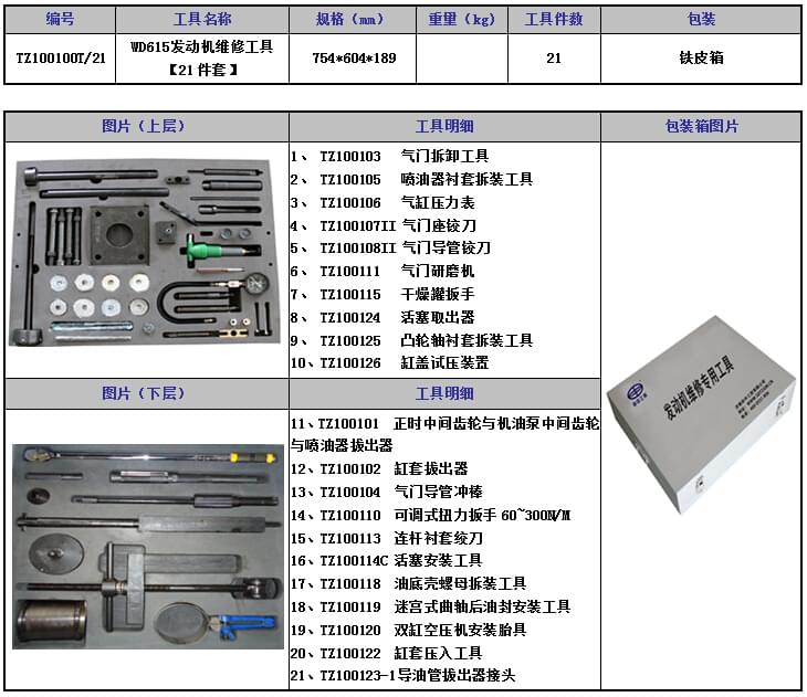 重汽發(fā)動機(jī)維修工具