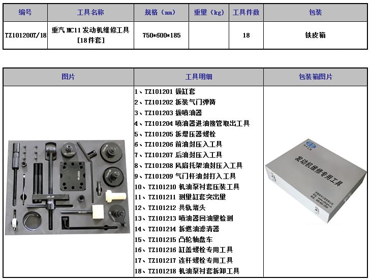 重汽發(fā)動機(jī)維修工具