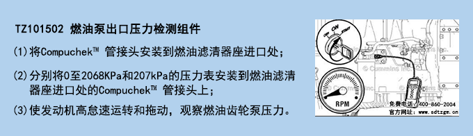 TZ101502 燃油泵出口壓力檢測(cè)組件